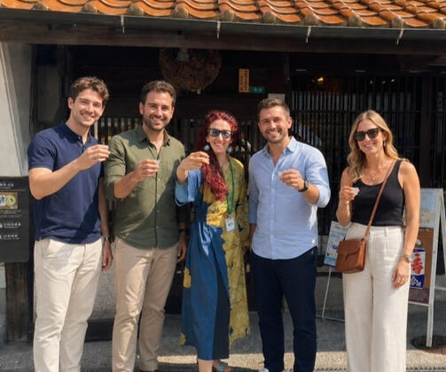 Sake tasting and brewery tour at Sakagura Street in Saijo, Hiroshima Ione, an English/Spanish speaking guide at Sakagura Street Saijo, Hiroshima